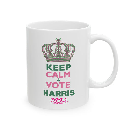 Keep Calm and Vote Harris Ceramic Mug (11oz)