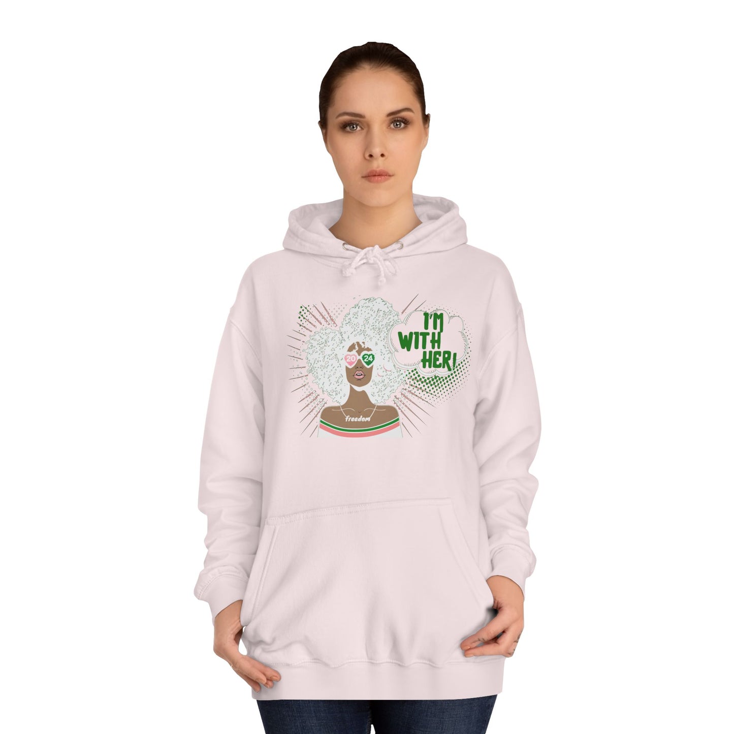 'Fro Girl - I'm With Her Unisex College Hoodie (7 Colors)