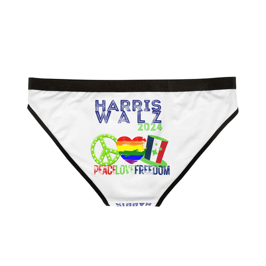 Harris Walz Peace/Love/Freedom Women's Underwear (AOP)