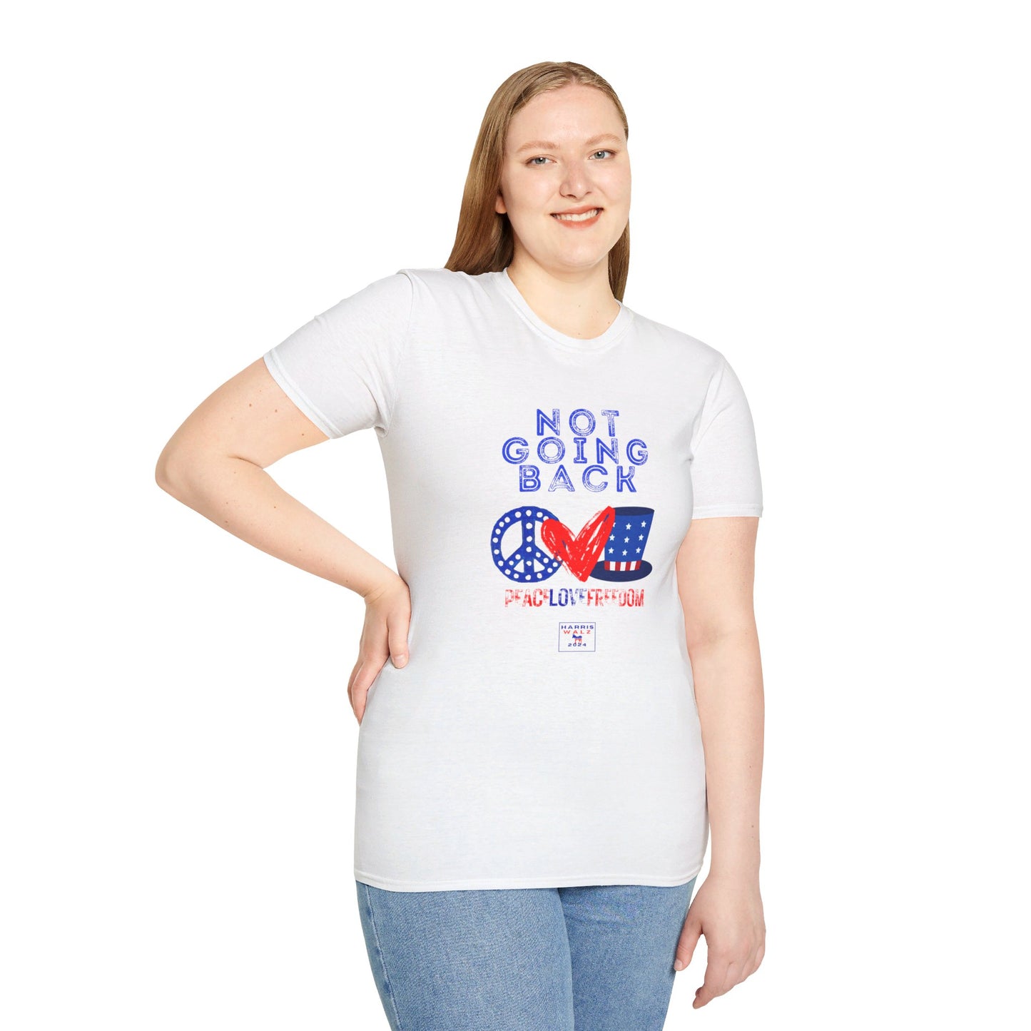 Peace Love and Freedom / Not Going Back Unisex Softstyle T-Shirt (6-Colors)