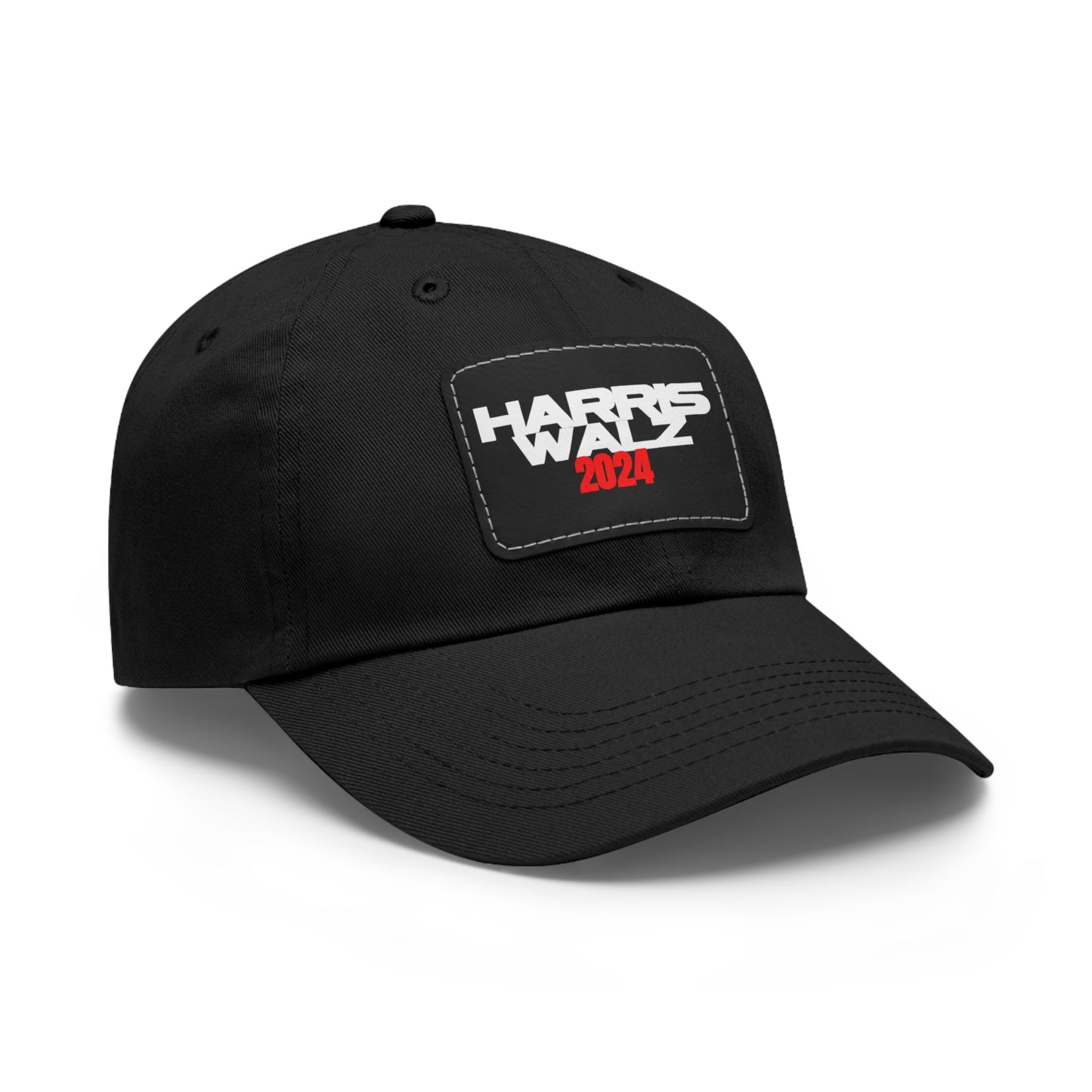 Harris Walz 2024 Dad Hat with Leather Rectangle Patch (13 Colors)