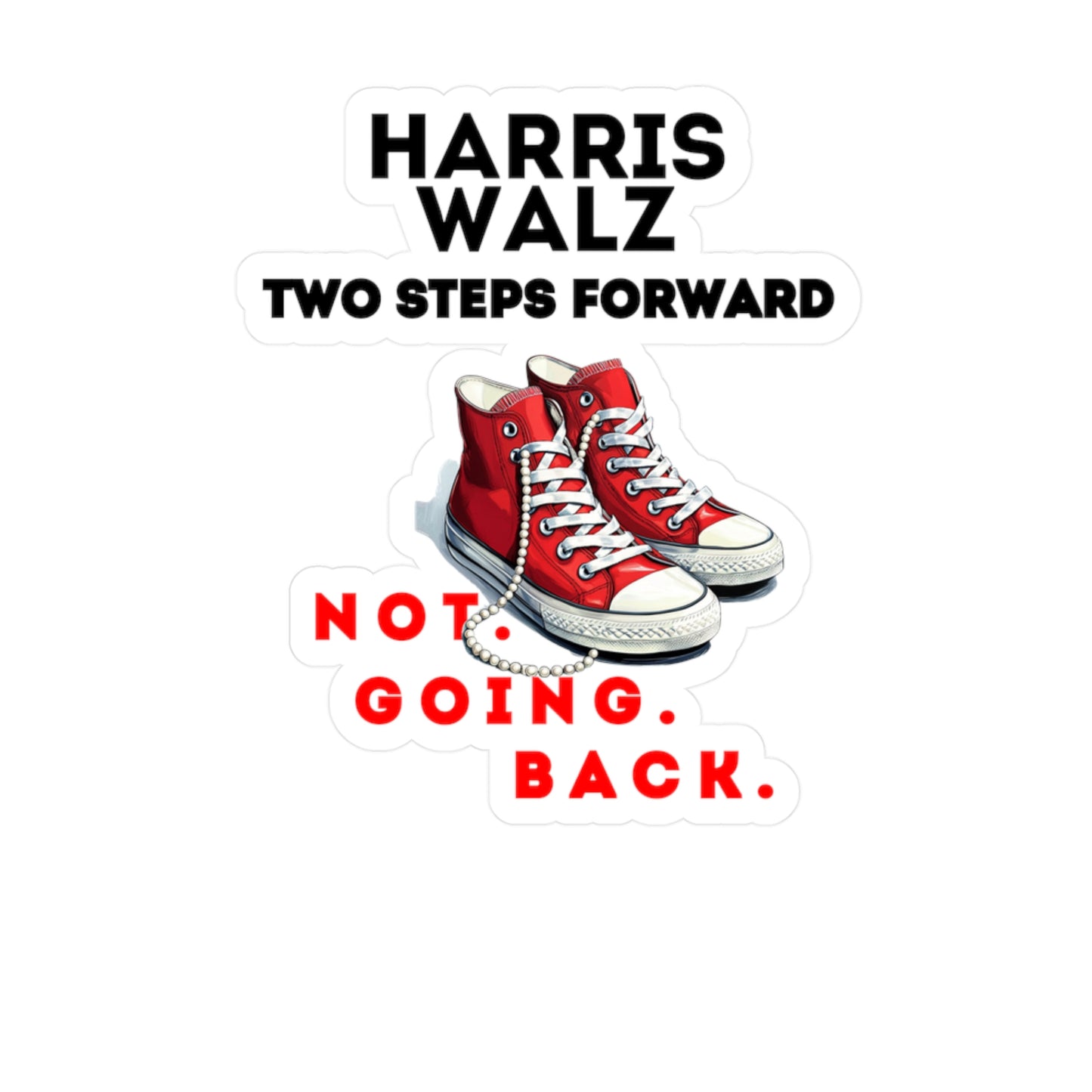 The Red Chuck Harris Walz Kiss-Cut Vinyl Decal