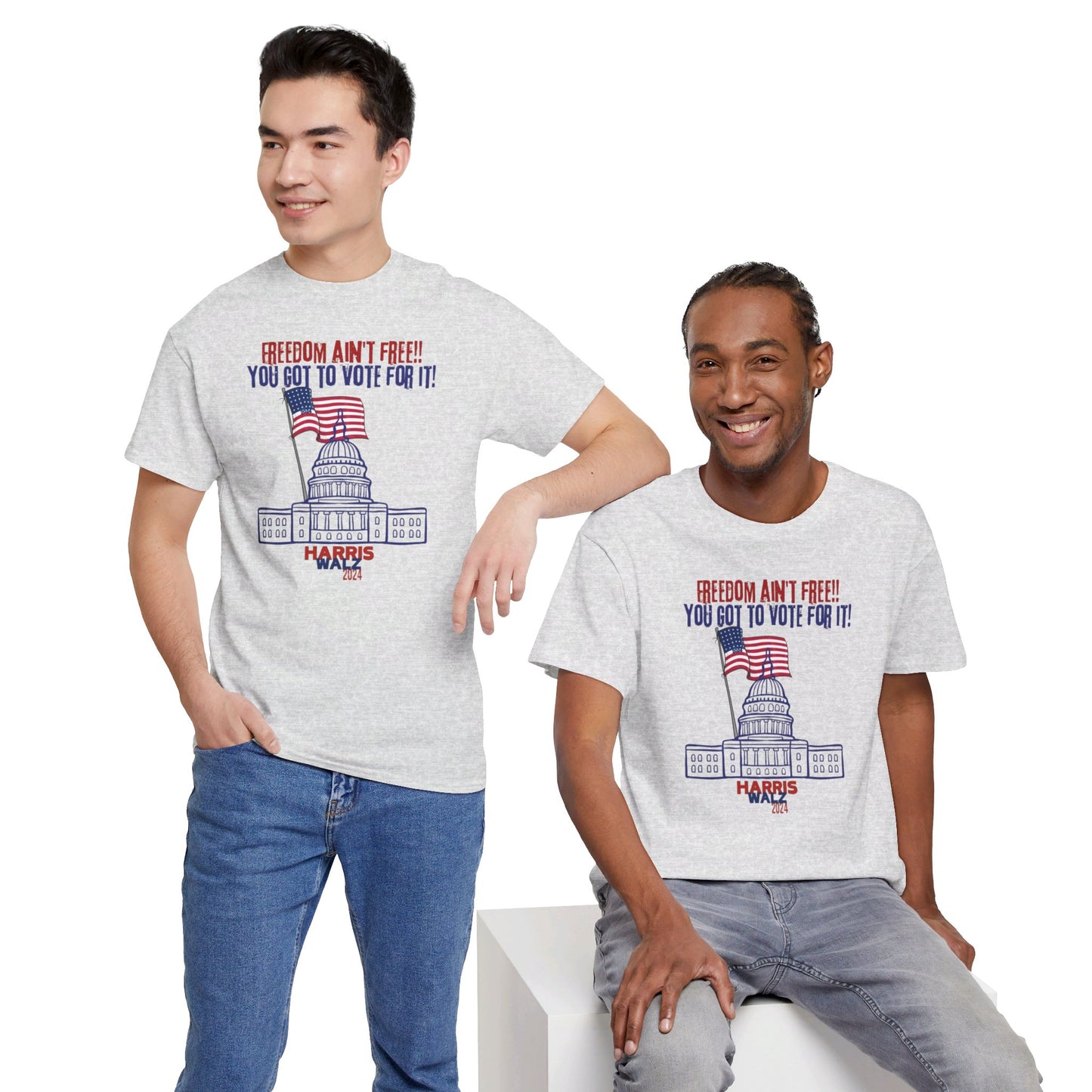 Freedom Ain't Free - Vote! Unisex Heavy Cotton Tee (7 Colors)