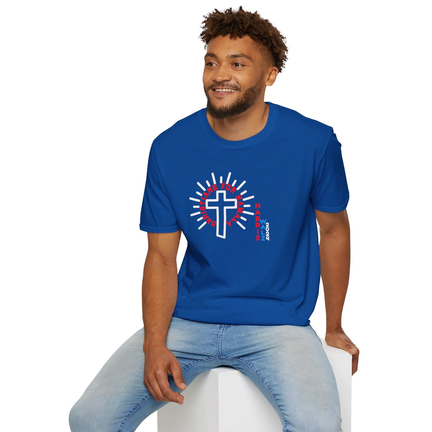 Christians For Kamala Unisex Softstyle T-Shirt (12 Colors)