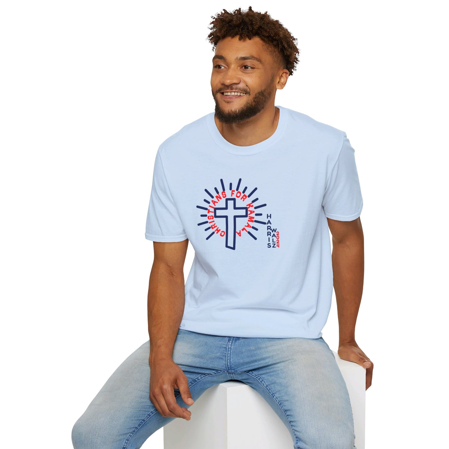 Christians For Kamala Unisex Softstyle T-Shirt (12 Colors)