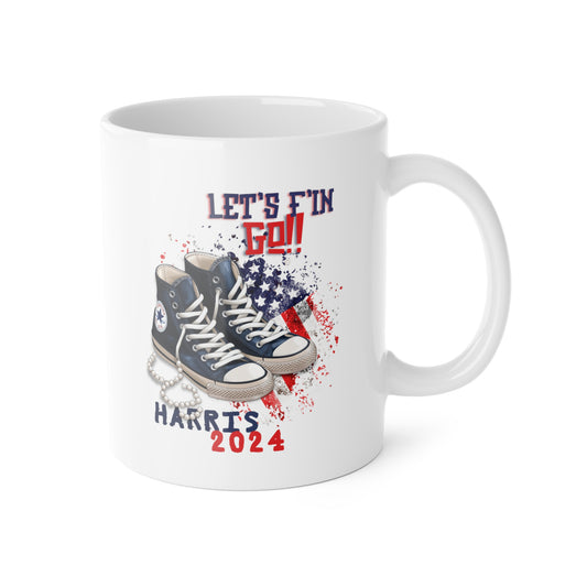 Let's F'N Go Harris White Ceramic Mug, 11oz