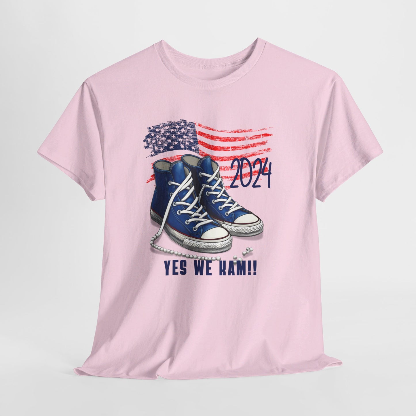 Yes We Kam+Blue Converse and Pearls Unisex Heavy Cotton Tee (8 Colors)