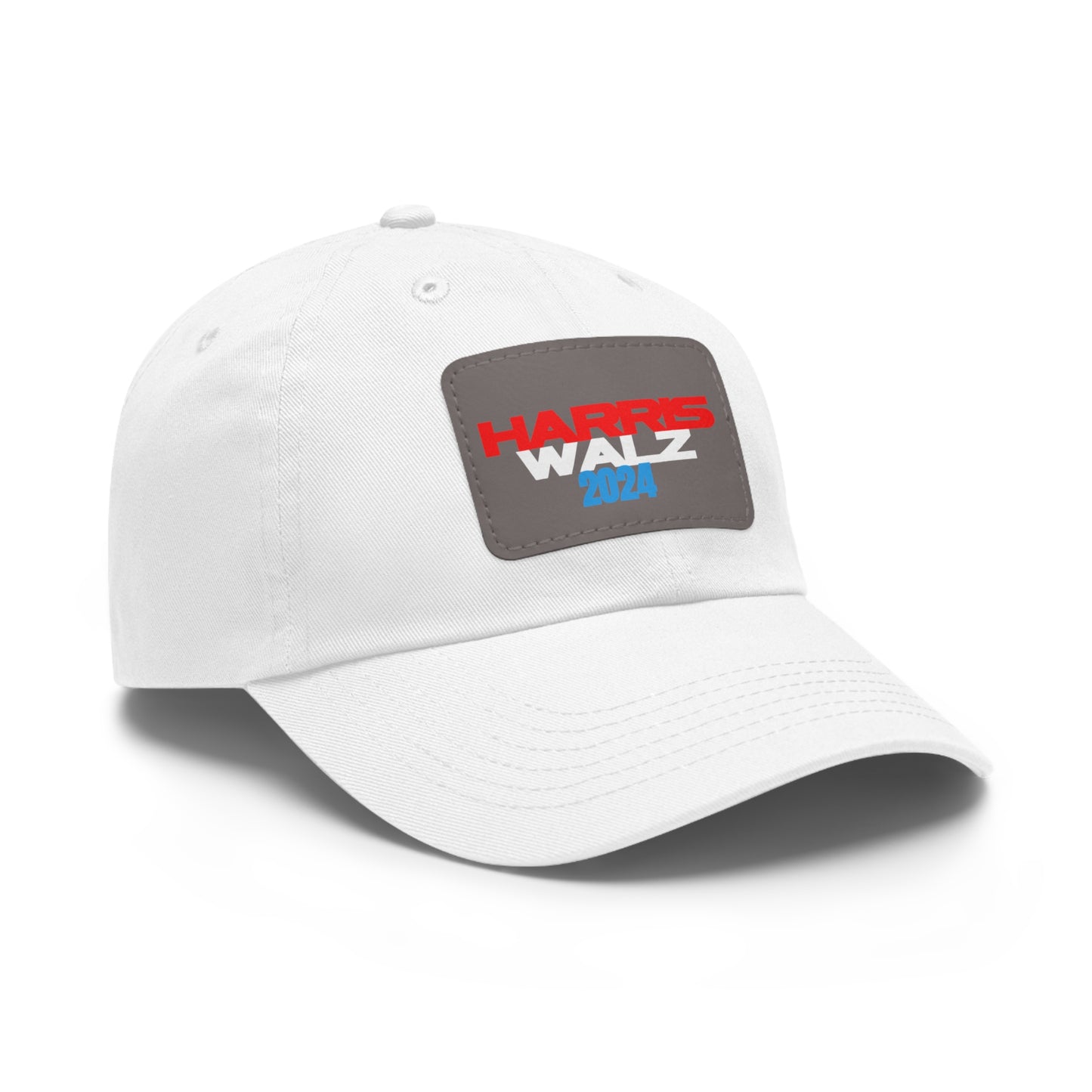 Harris Walz 2024 Dad Hat with Leather Rectangle Patch (13 Colors)