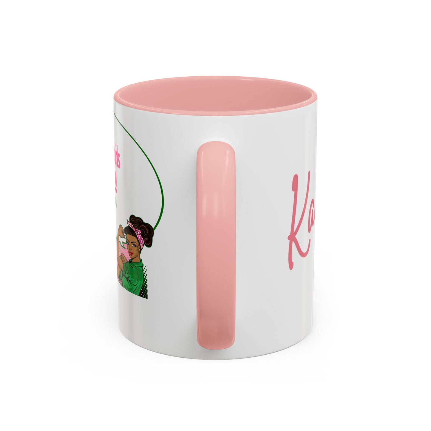 Pretty Girls Vote Kamala 2024 Green Comic Bubble - 2 Colors Accent Coffee Mug (11oz, 15oz)