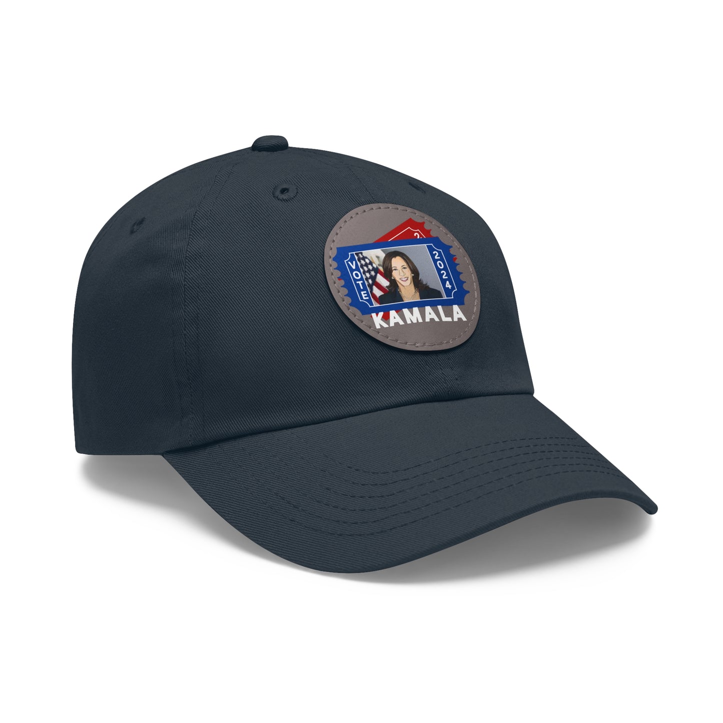 The Kamala Election Ticket - Vegan Dad Hat with Leather Patch (Round) (5 Colors)