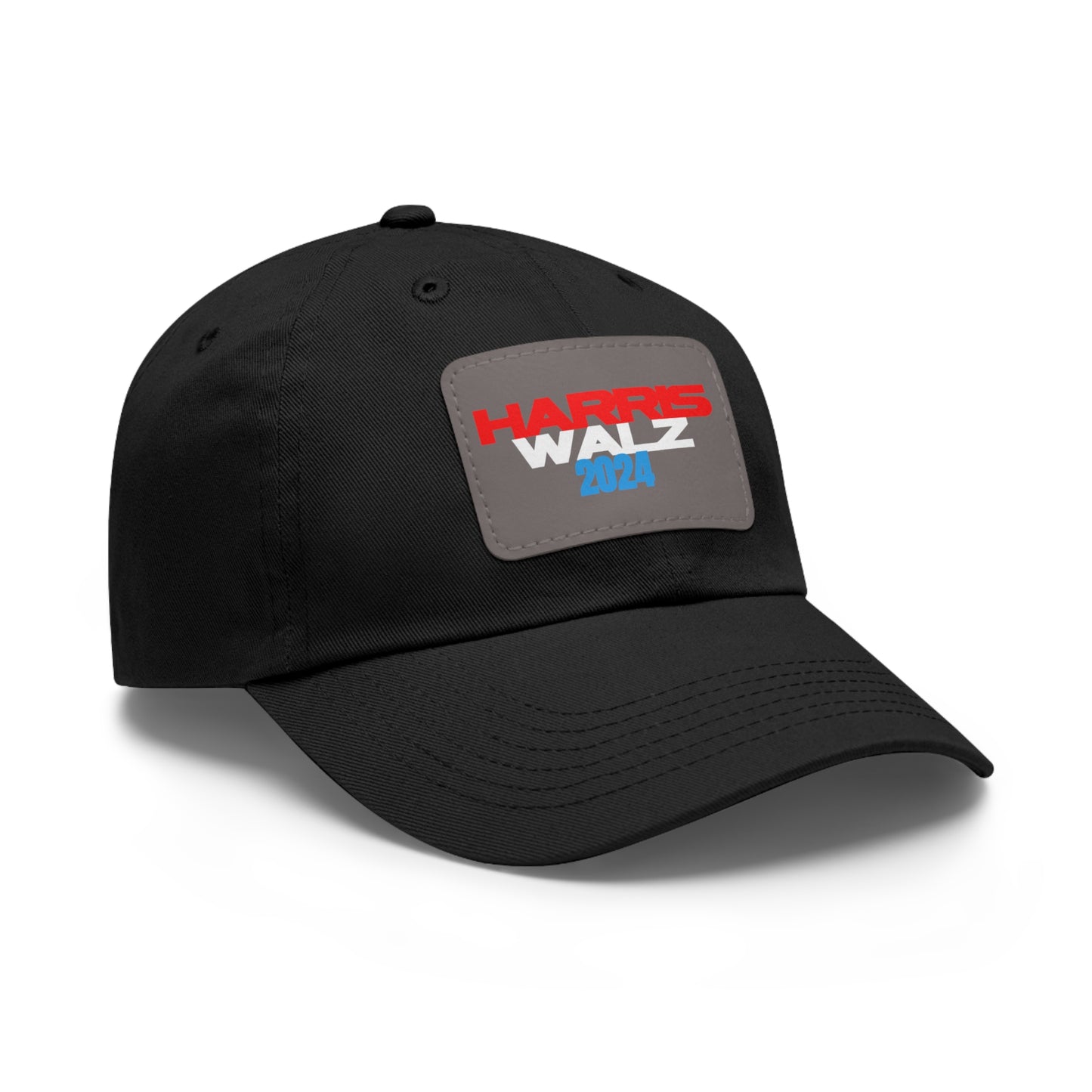 Harris Walz 2024 Dad Hat with Leather Rectangle Patch (13 Colors)