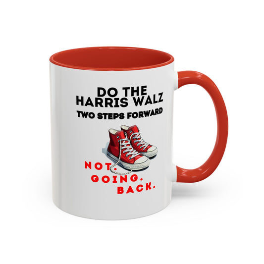 Harris-Walz Two-Step Red & White Accent Coffee Mug (11oz, 15oz)