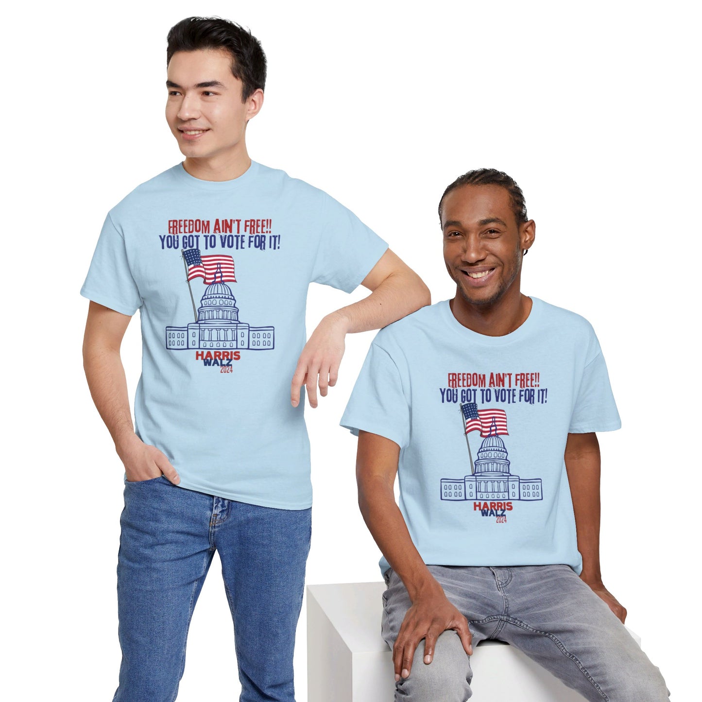 Freedom Ain't Free - Vote! Unisex Heavy Cotton Tee (7 Colors)