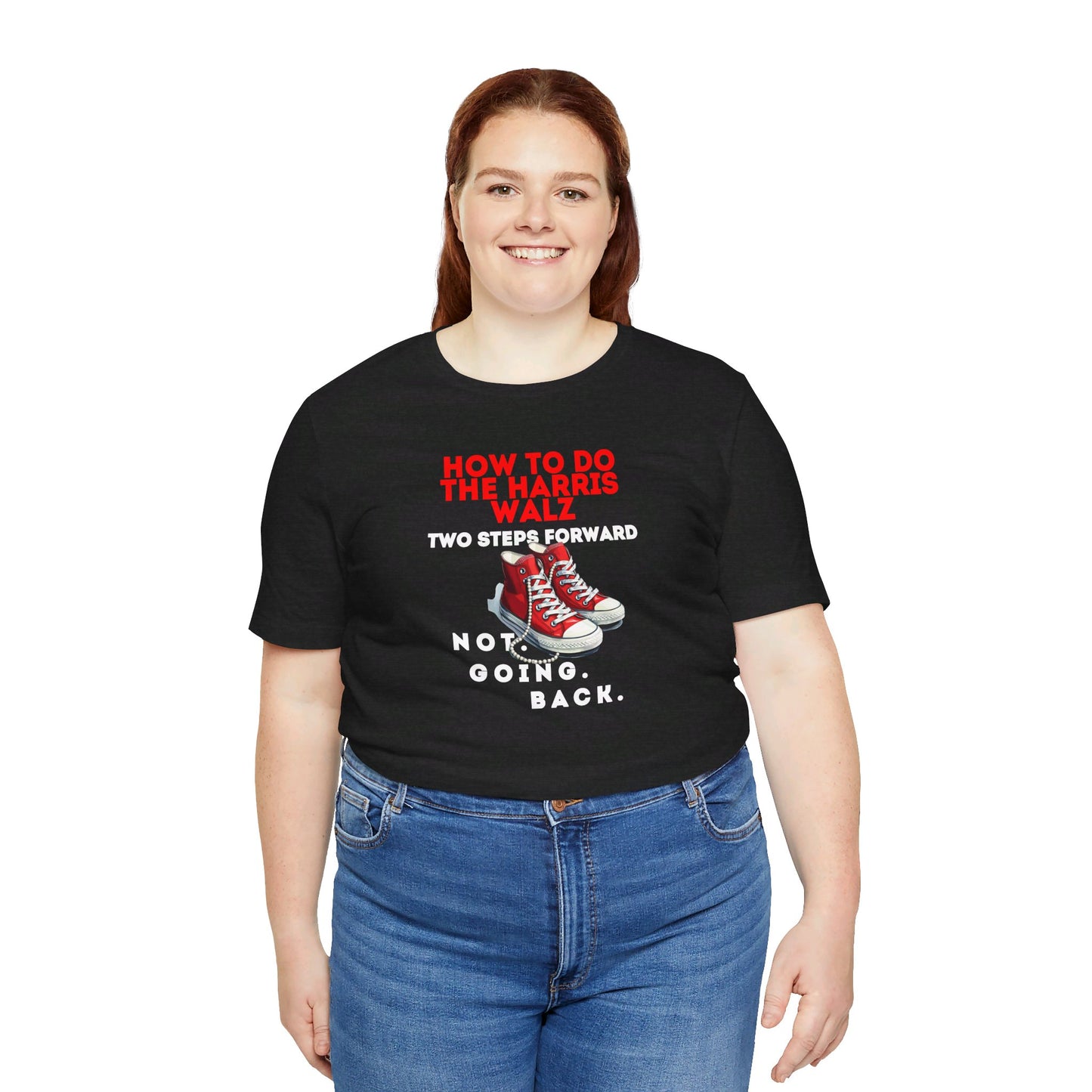 Red Chucks & Pearls  - NOT GOING BACK  Unisex Jersey Short Sleeve Tee (12 Colors)