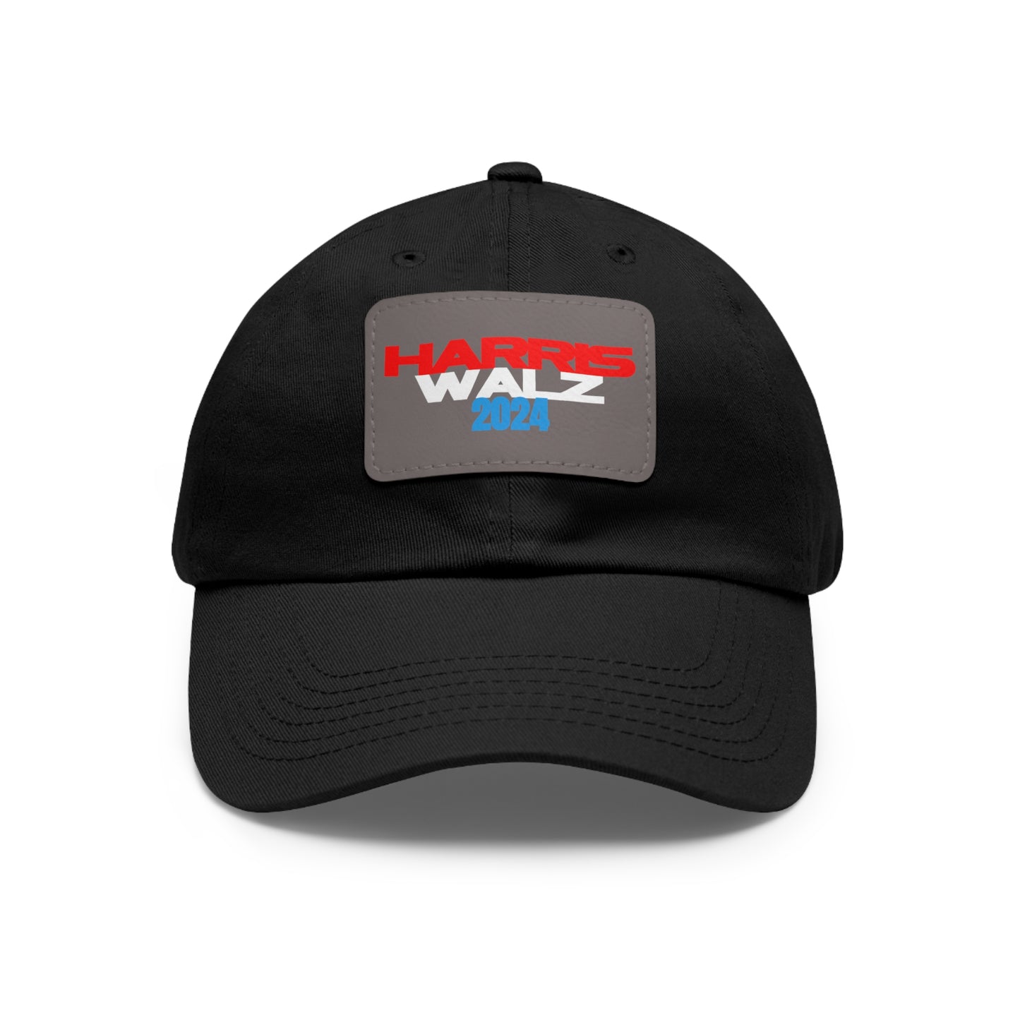 Harris Walz 2024 Dad Hat with Leather Rectangle Patch (13 Colors)