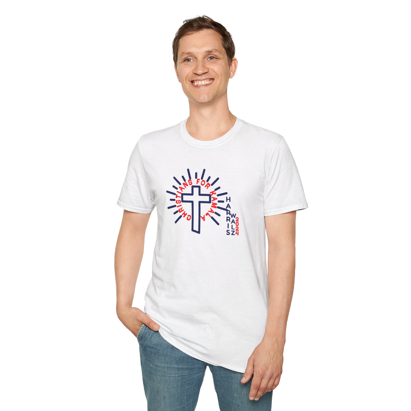 Christians For Kamala Unisex Softstyle T-Shirt (12 Colors)