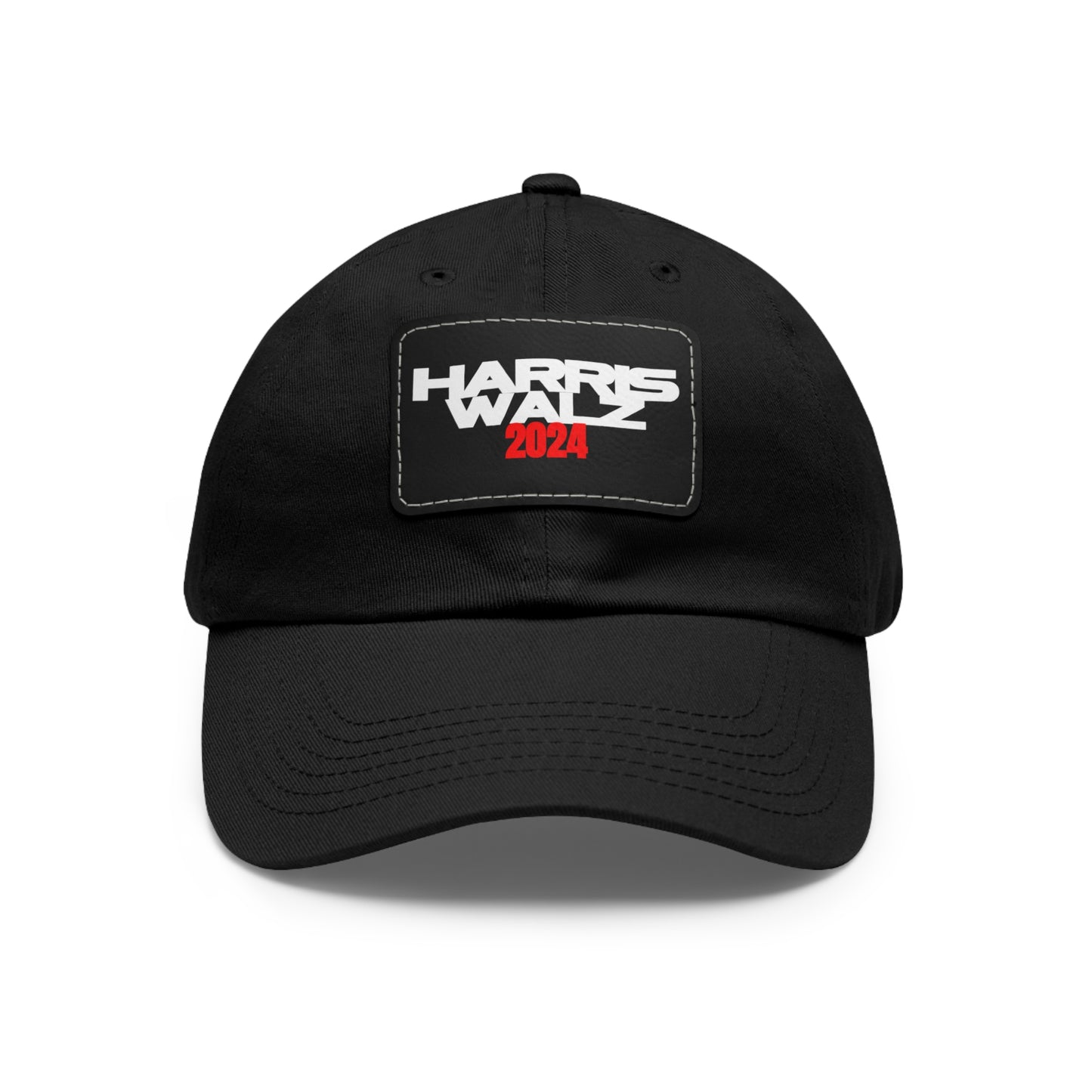 Harris Walz 2024 Dad Hat with Leather Rectangle Patch (13 Colors)