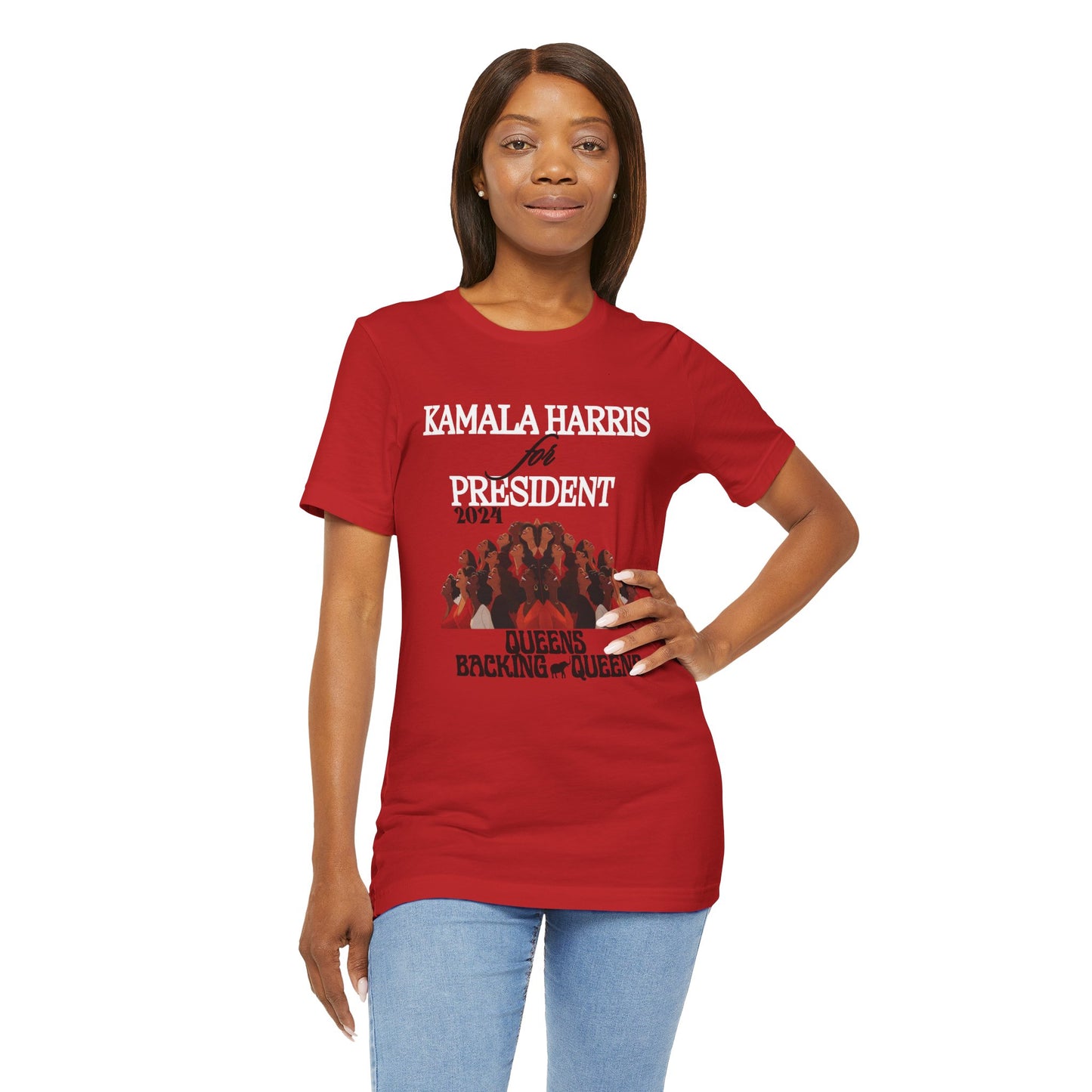 Kamala Harris for President - Queens Supporting Queens Unisex Jersey Short Sleeve Tee