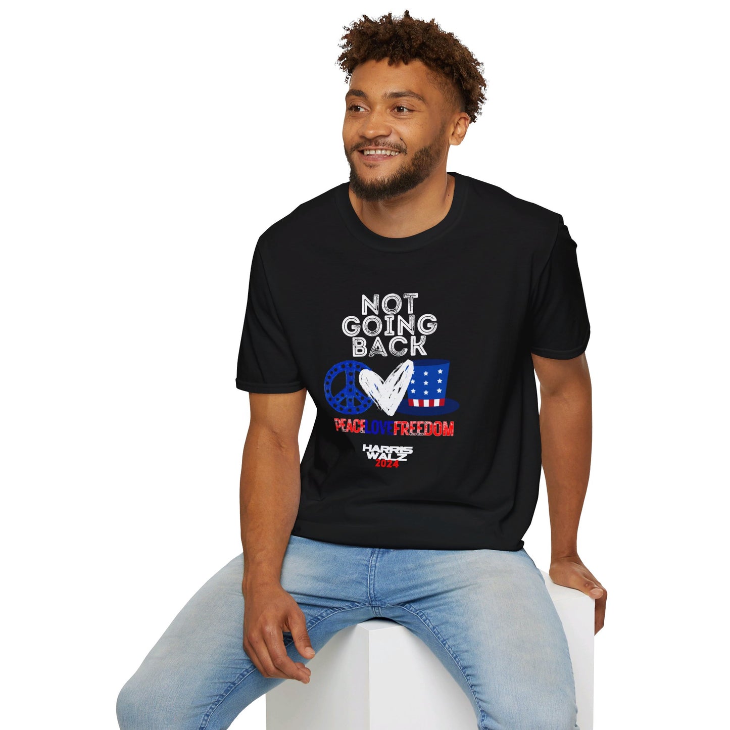 Peace Love and Freedom / Not Going Back Unisex Softstyle T-Shirt (6-Colors)