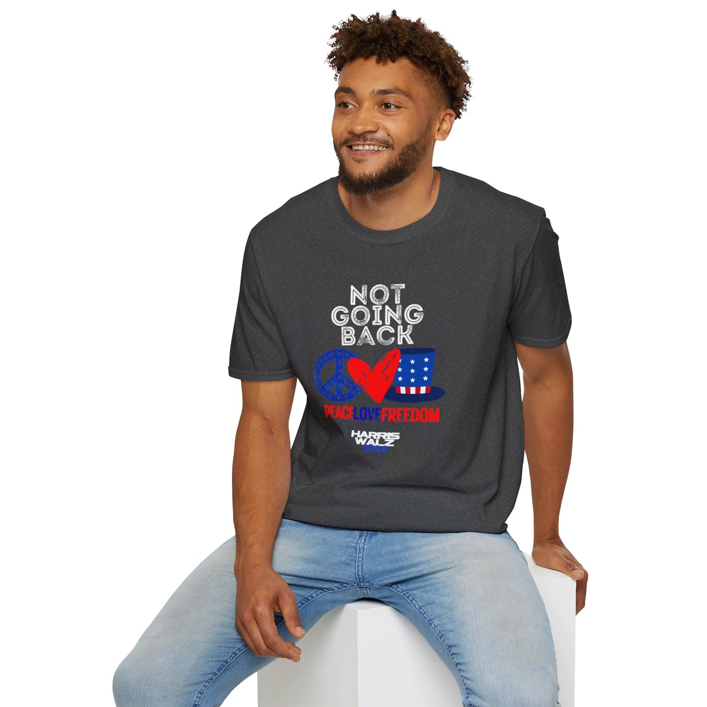 Peace Love and Freedom / Not Going Back Unisex Softstyle T-Shirt (6-Colors)