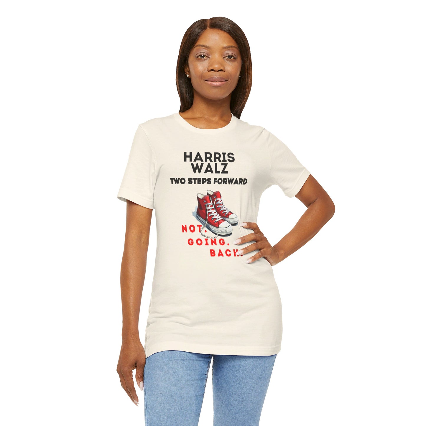 Red Chucks & Pearls  - NOT GOING BACK  Unisex Jersey Short Sleeve Tee (12 Colors)