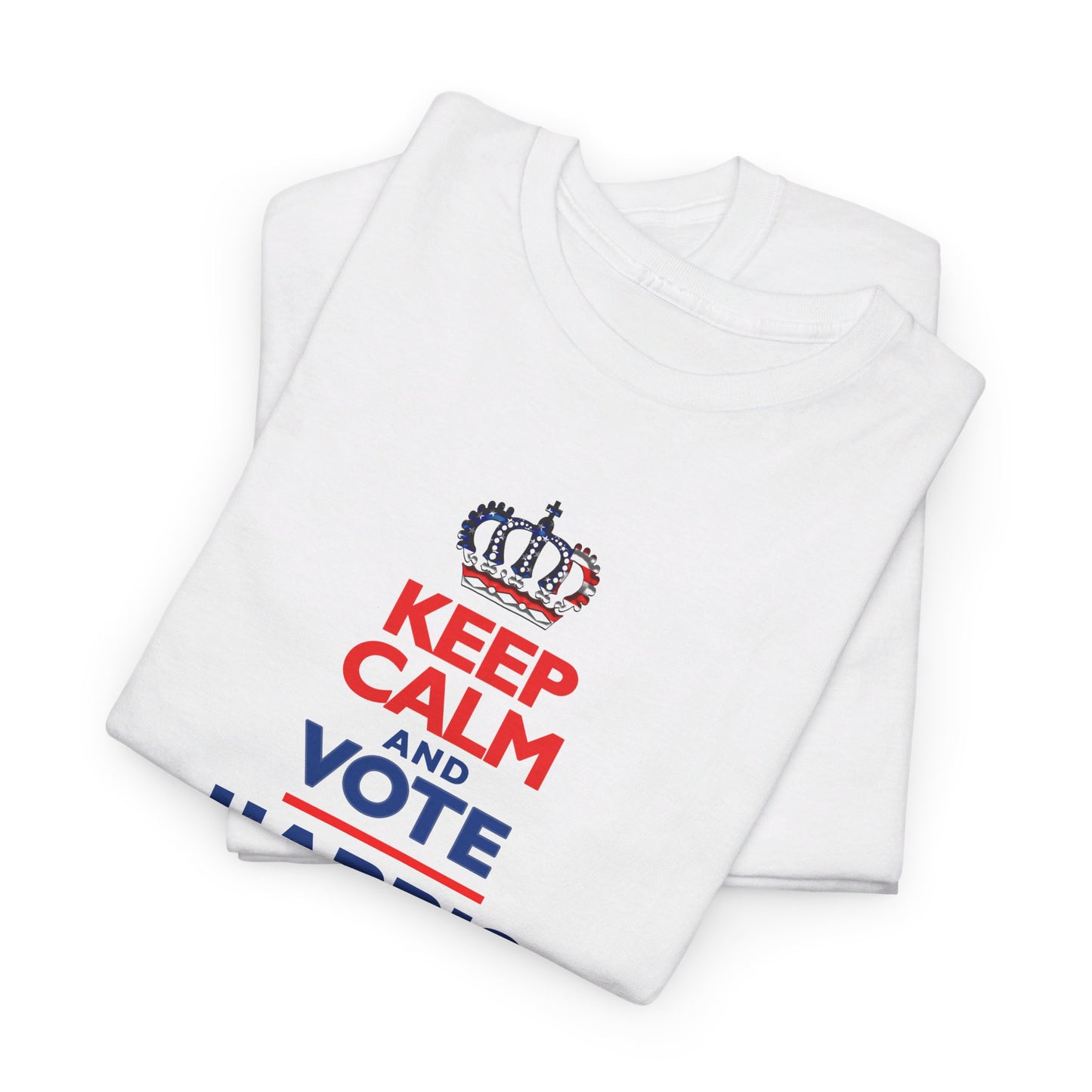 Keep Calm and Vote Harris Unisex Heavy Cotton Tee (12 Colors)