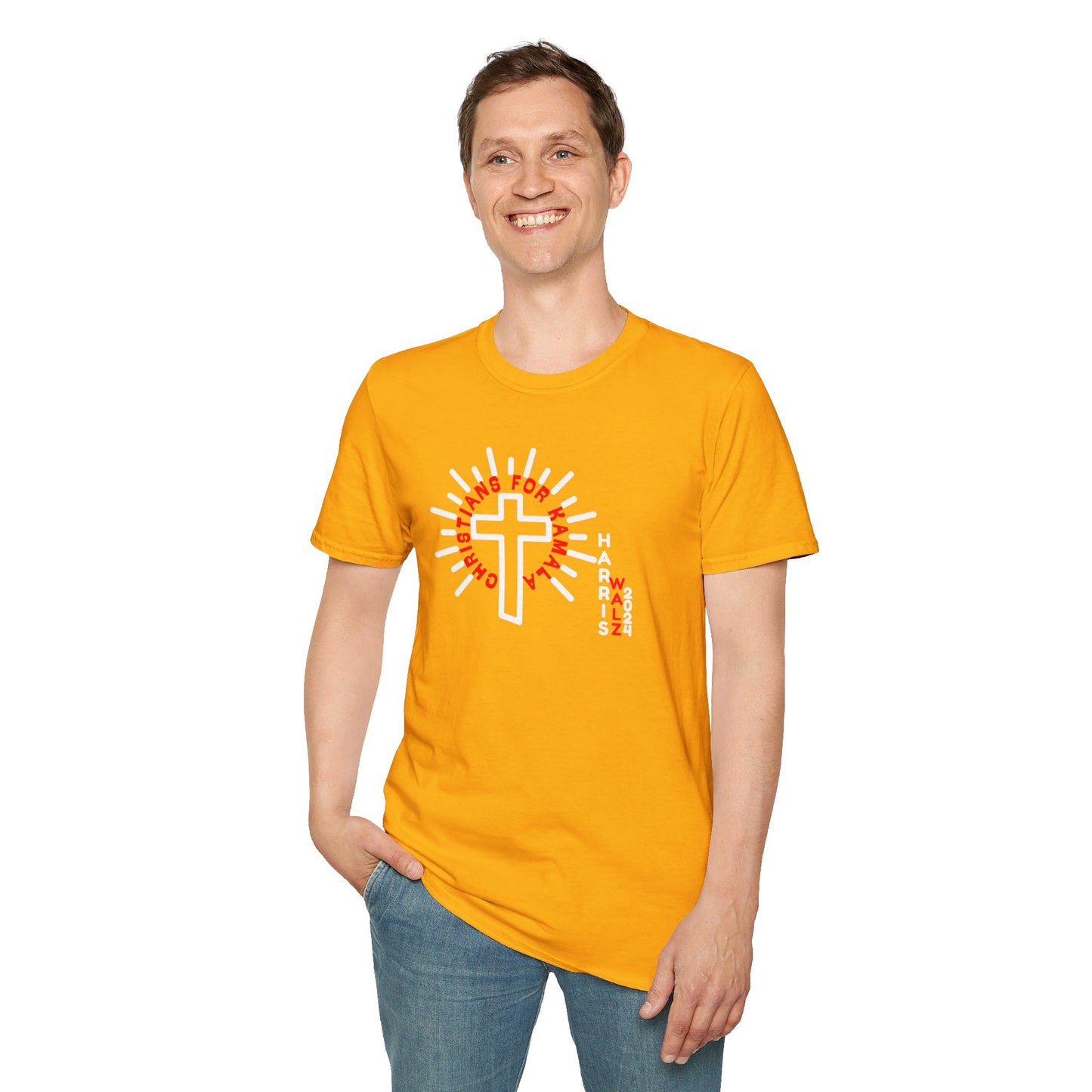 Christians For Kamala Unisex Softstyle T-Shirt (12 Colors)