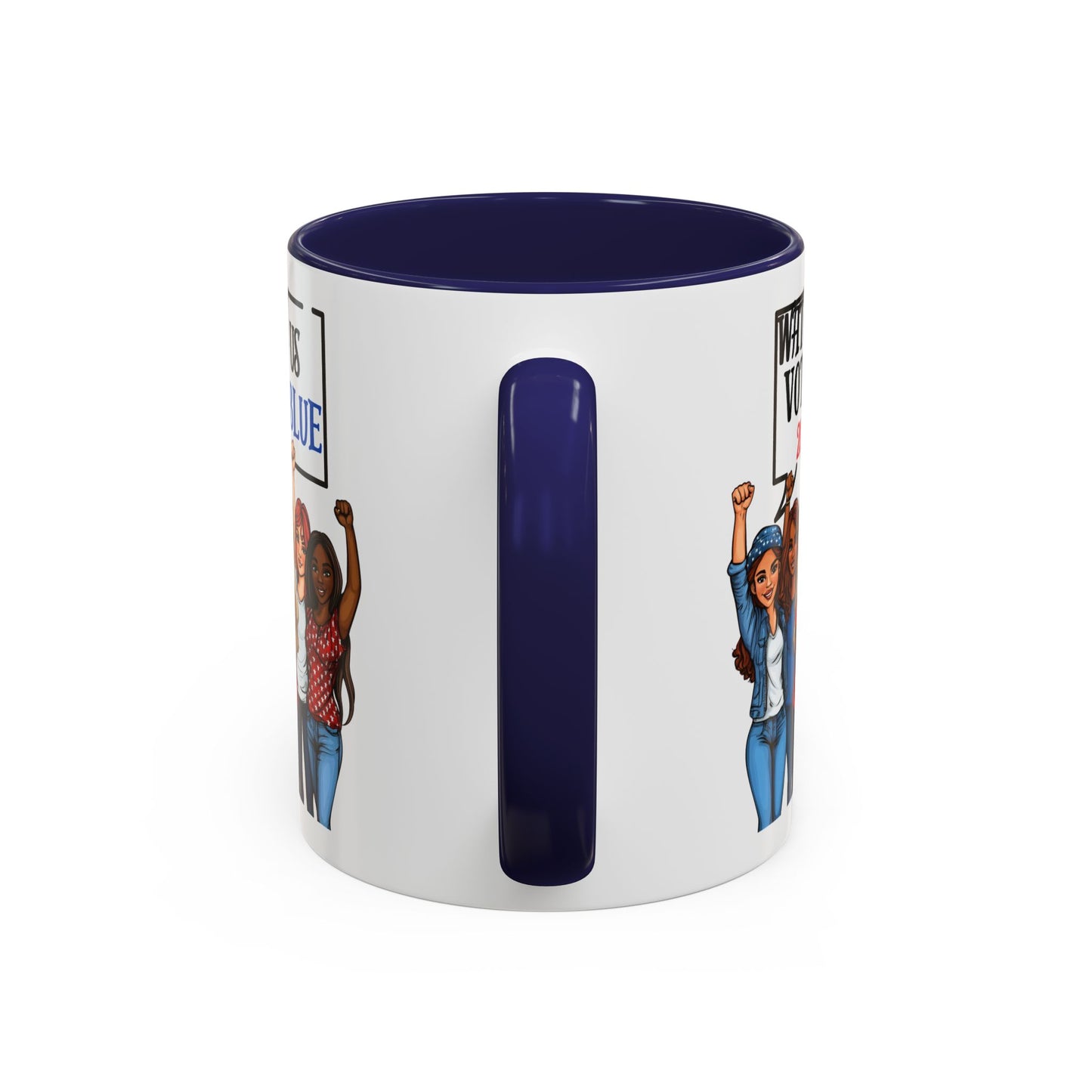 Watch Us Vote Blue! Accent Coffee Mug (11oz)