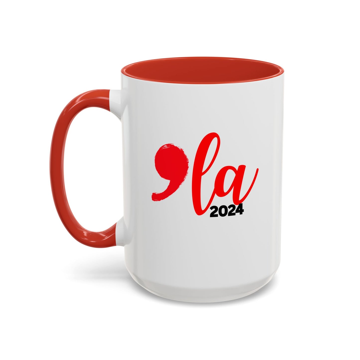 Harris-Walz Two-Step Red & White Accent Coffee Mug (11oz, 15oz)