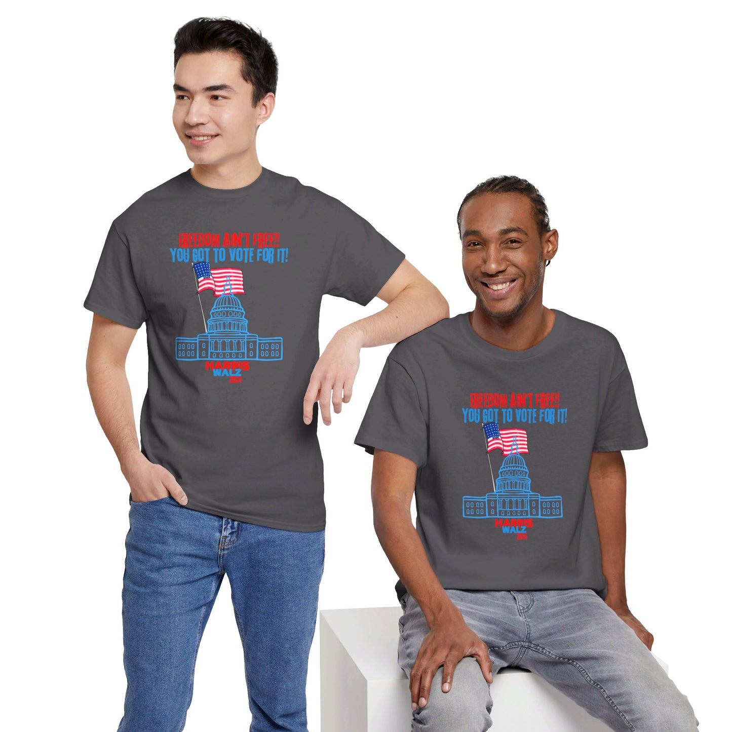 Freedom Ain't Free - Vote! Unisex Heavy Cotton Tee (7 Colors)