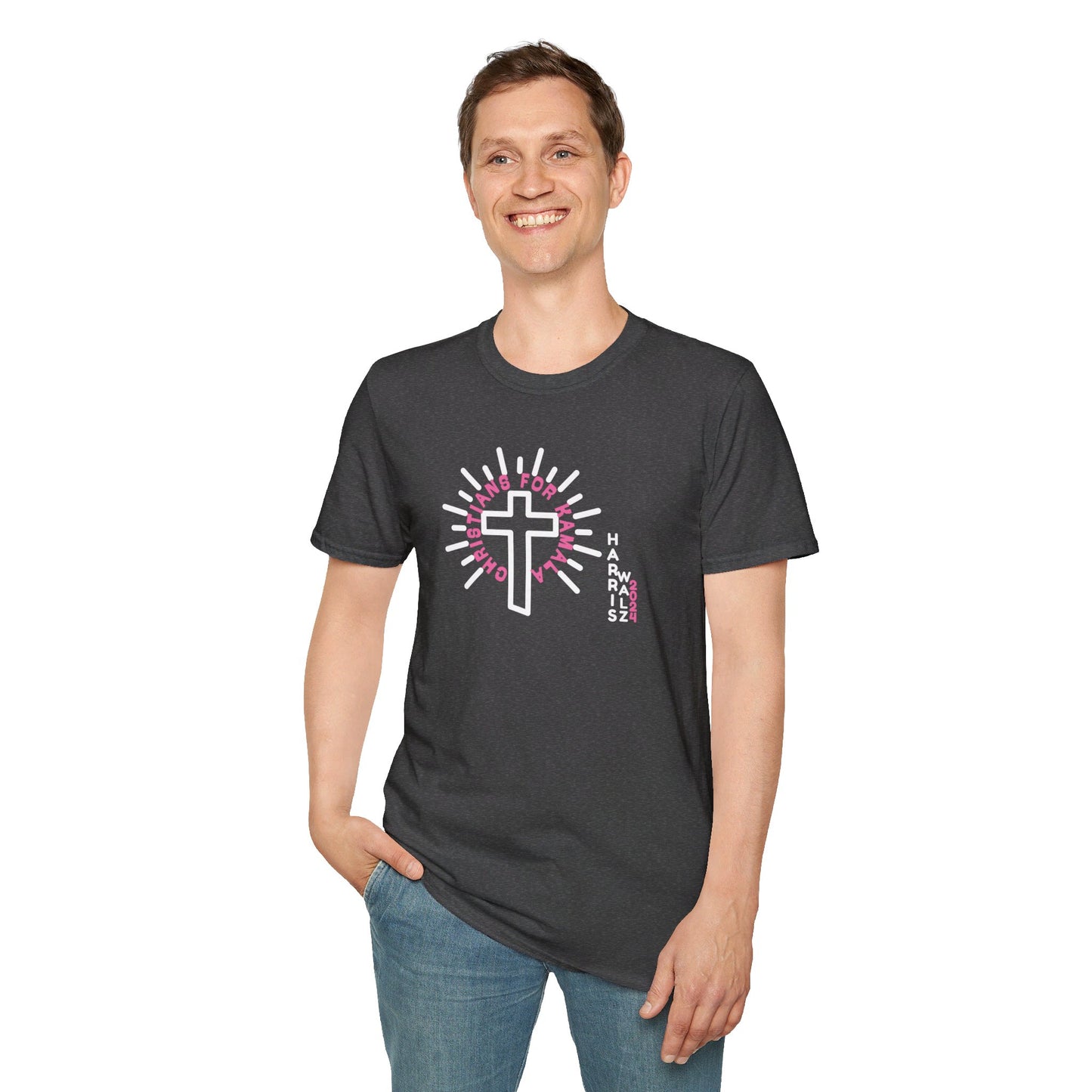 Christians For Kamala Unisex Softstyle T-Shirt (12 Colors)