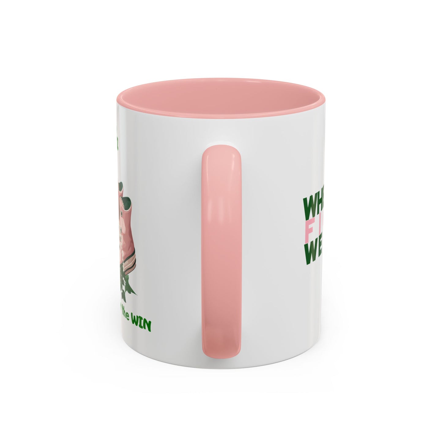 SisterHood For The Win Pink Chucks Accent Coffee Mug (11oz)