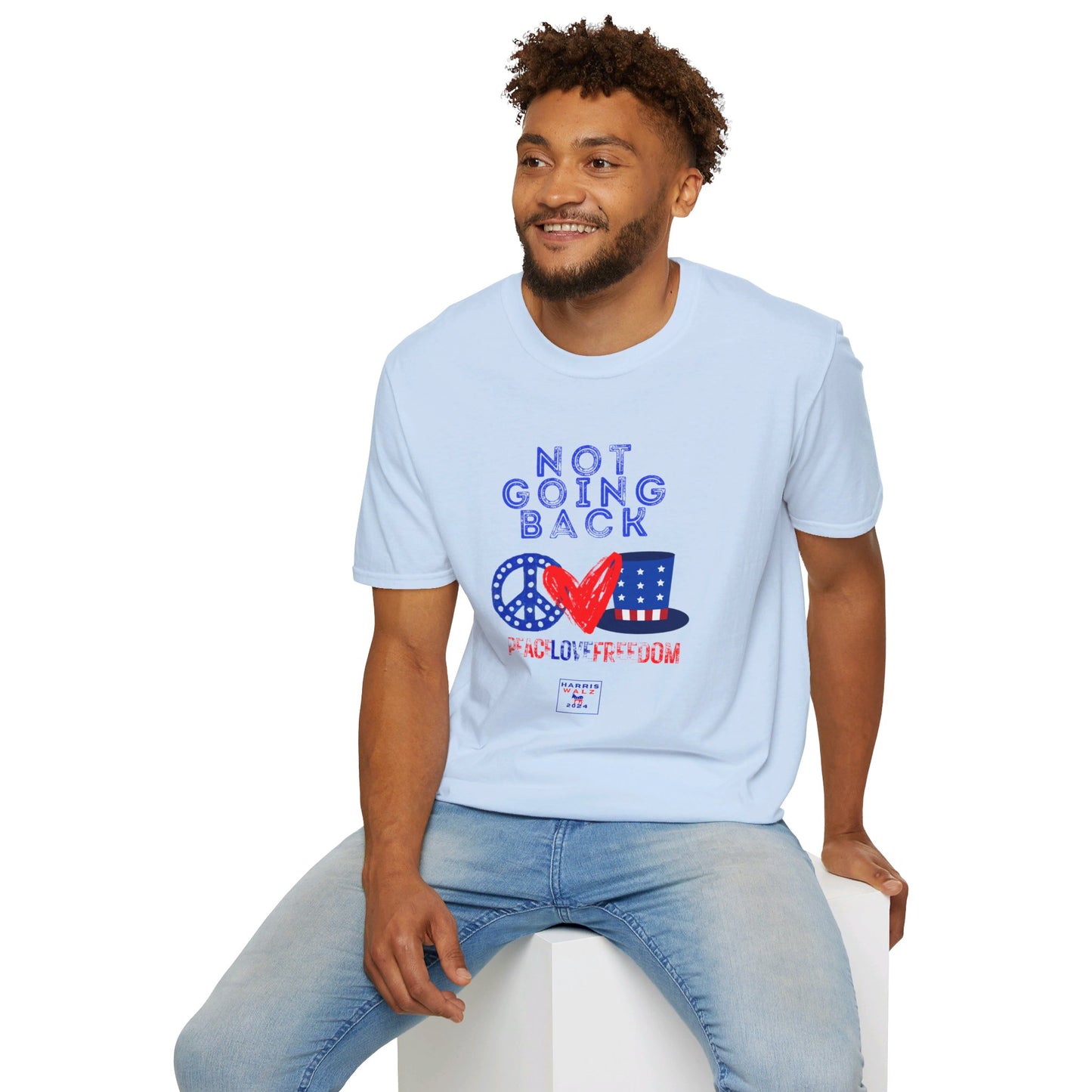 Peace Love and Freedom / Not Going Back Unisex Softstyle T-Shirt (6-Colors)