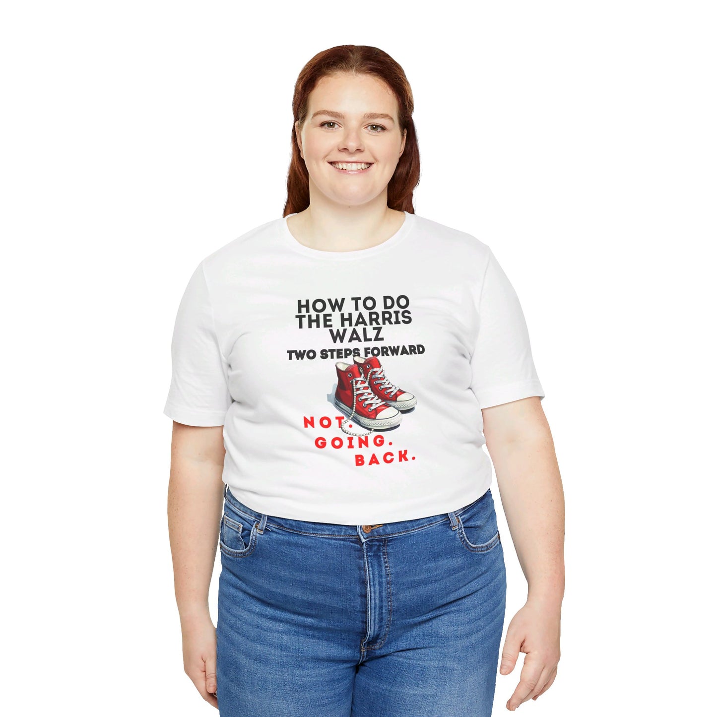 Red Chucks & Pearls  - NOT GOING BACK  Unisex Jersey Short Sleeve Tee (12 Colors)