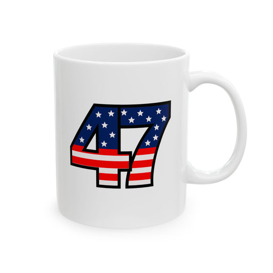 47 Stars and Stripes +  ,LA Ceramic Mug (11oz)