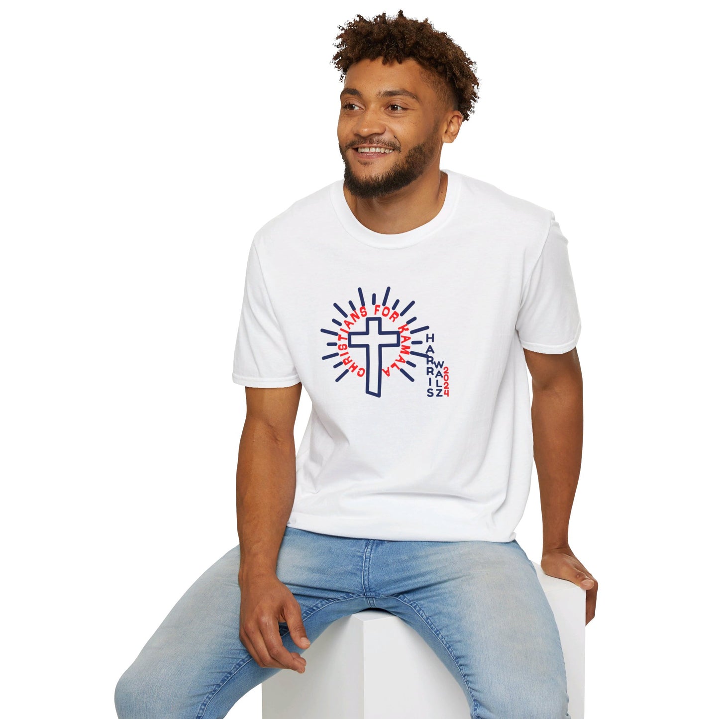 Christians For Kamala Unisex Softstyle T-Shirt (12 Colors)