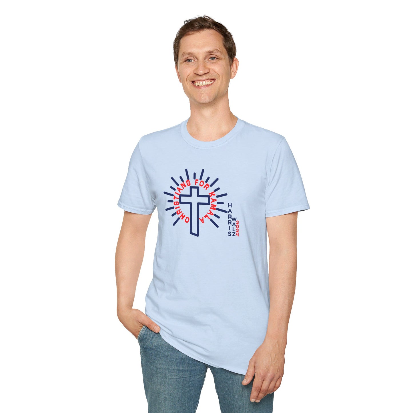 Christians For Kamala Unisex Softstyle T-Shirt (12 Colors)