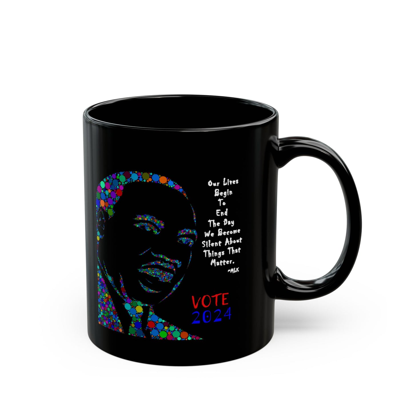 MLK VOTE 2024 Black Mug (11oz)