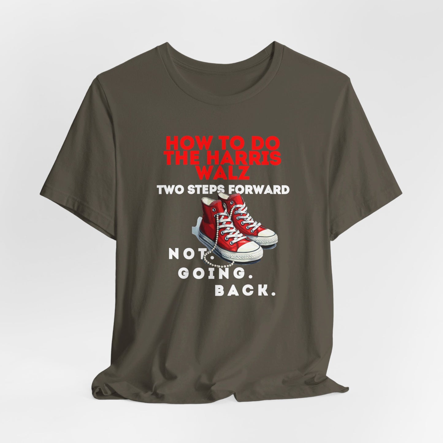 Red Chucks & Pearls  - NOT GOING BACK  Unisex Jersey Short Sleeve Tee (12 Colors)