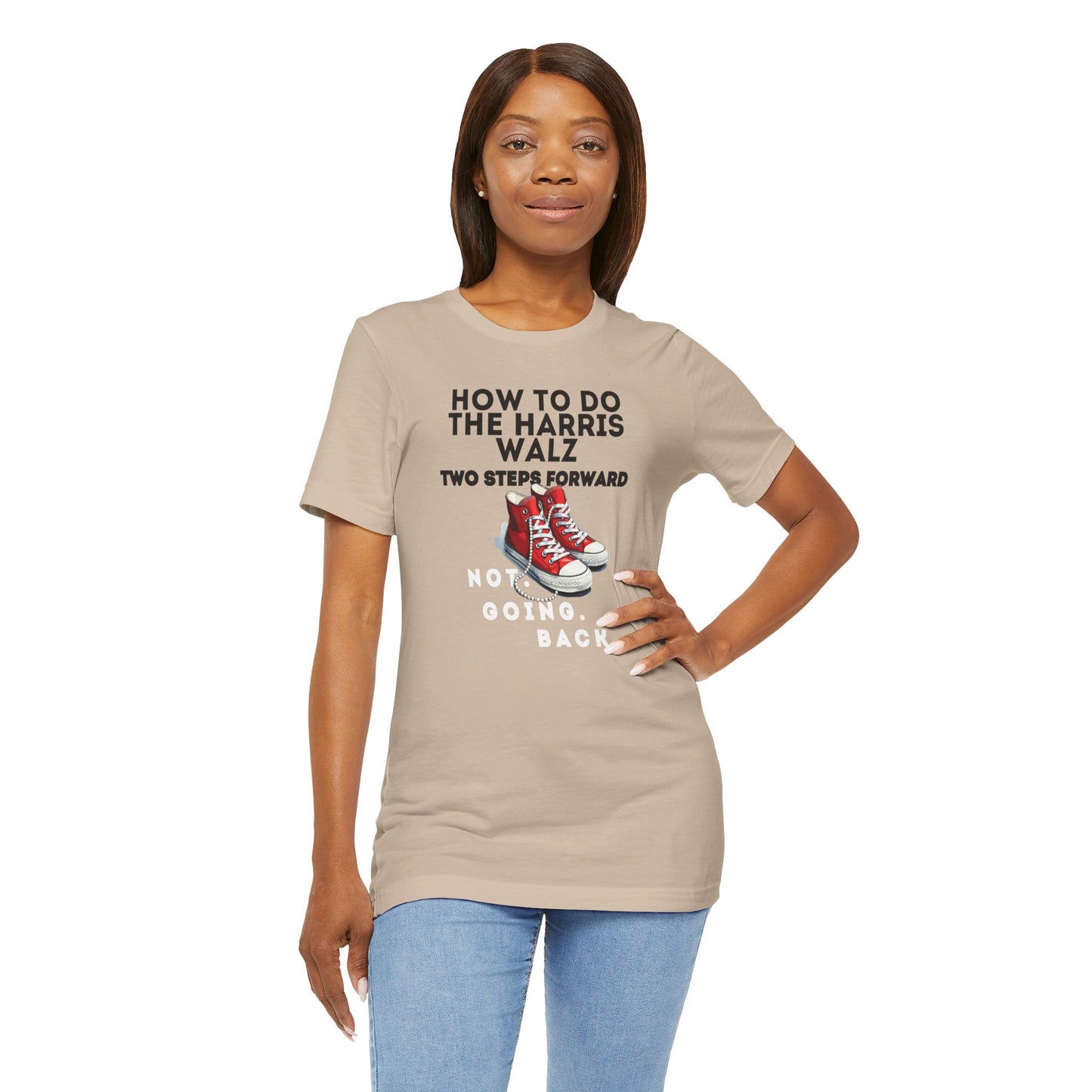 Red Chucks & Pearls  - NOT GOING BACK  Unisex Jersey Short Sleeve Tee (12 Colors)