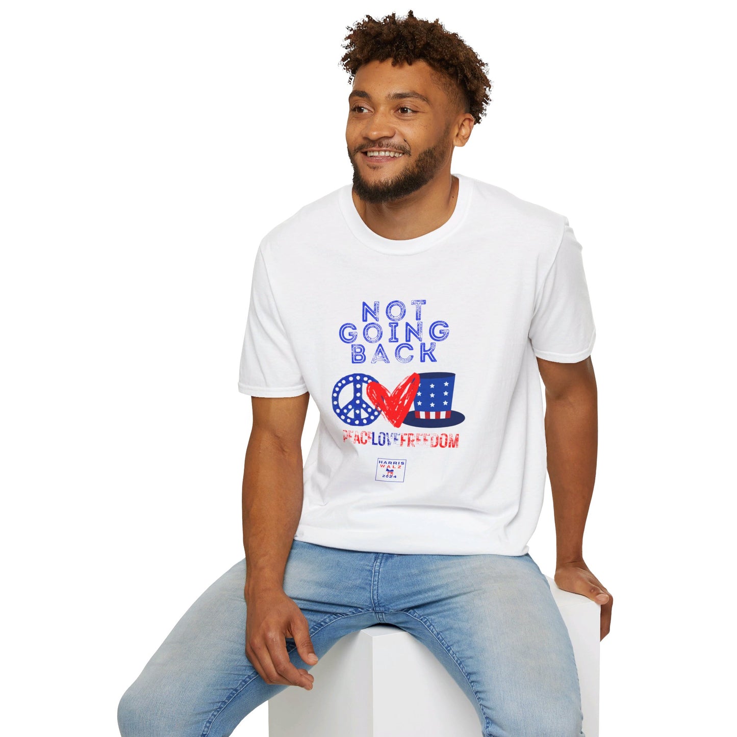 Peace Love and Freedom / Not Going Back Unisex Softstyle T-Shirt (6-Colors)