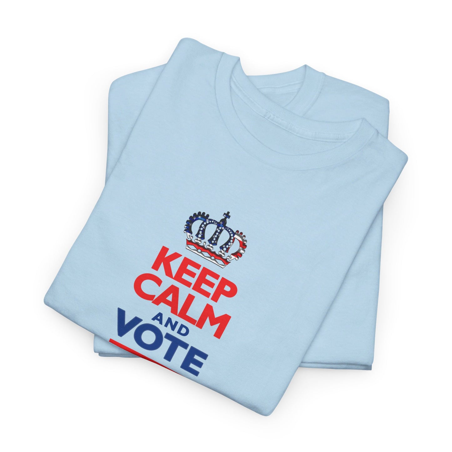 Keep Calm and Vote Harris Unisex Heavy Cotton Tee (12 Colors)