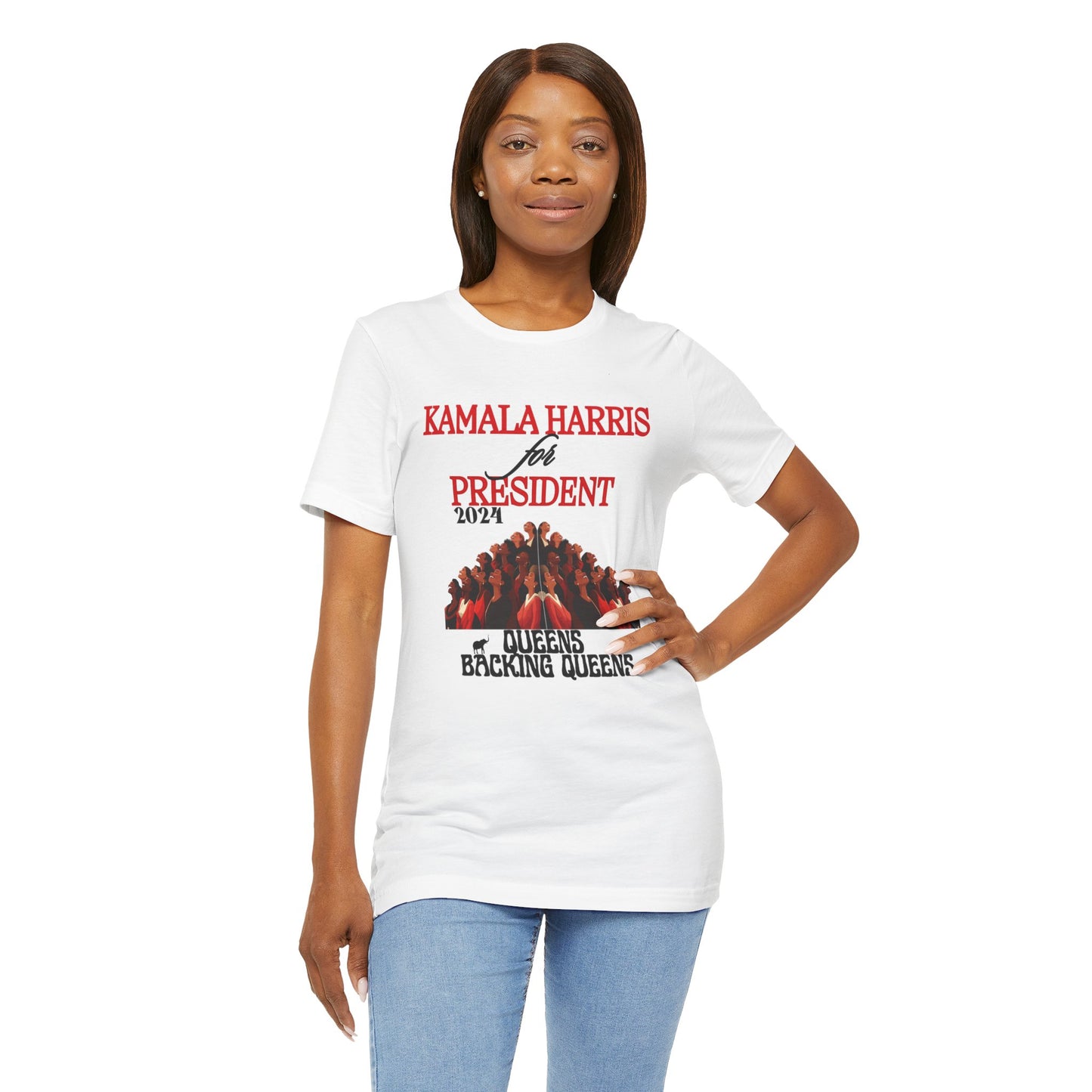 Kamala Harris for President - Queens Supporting Queens Unisex Jersey Short Sleeve Tee