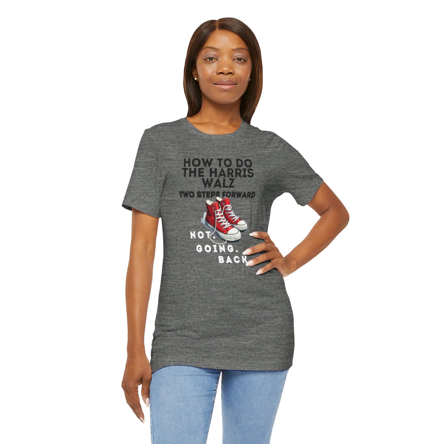 Red Chucks & Pearls  - NOT GOING BACK  Unisex Jersey Short Sleeve Tee (12 Colors)