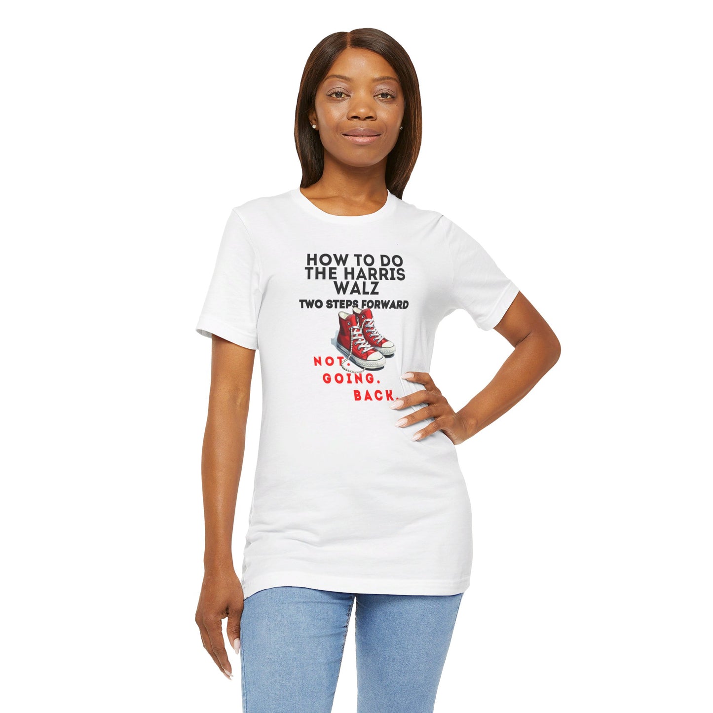 Red Chucks & Pearls  - NOT GOING BACK  Unisex Jersey Short Sleeve Tee (12 Colors)