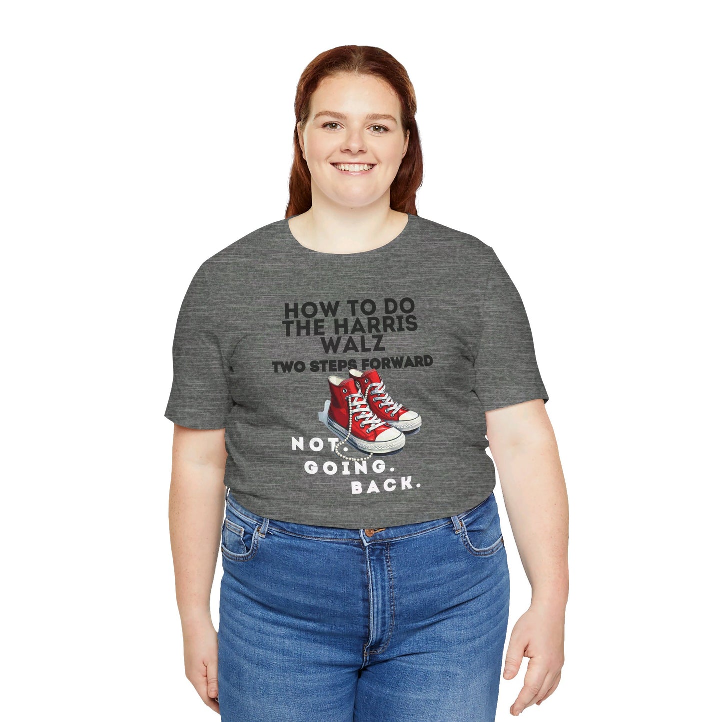 Red Chucks & Pearls  - NOT GOING BACK  Unisex Jersey Short Sleeve Tee (12 Colors)