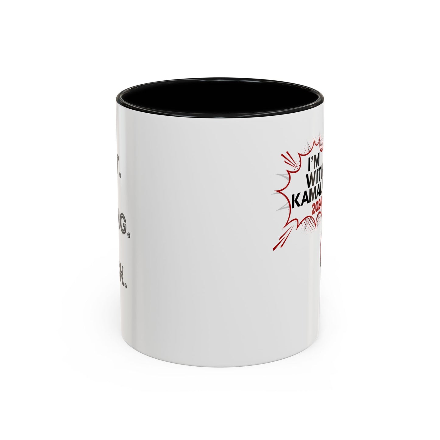 I'm With Kamala (Red) + Not Going Back  Multi-Color Accent Coffee Mug (11oz)