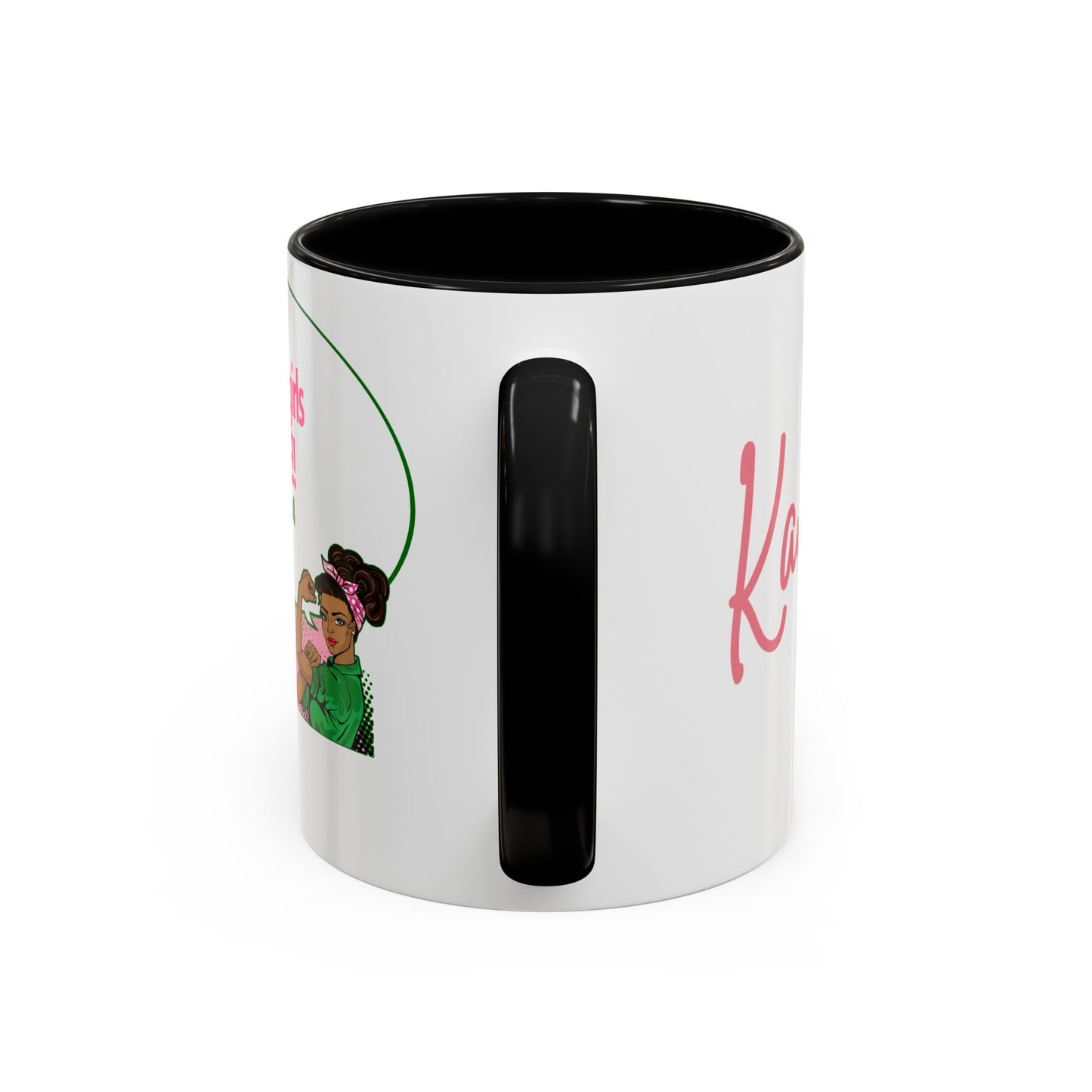 Pretty Girls Vote Kamala 2024 Green Comic Bubble - 2 Colors Accent Coffee Mug (11oz, 15oz)