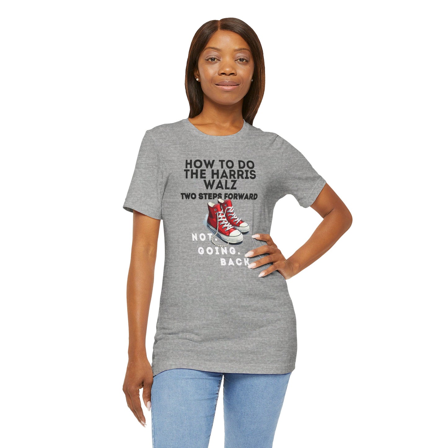 Red Chucks & Pearls  - NOT GOING BACK  Unisex Jersey Short Sleeve Tee (12 Colors)