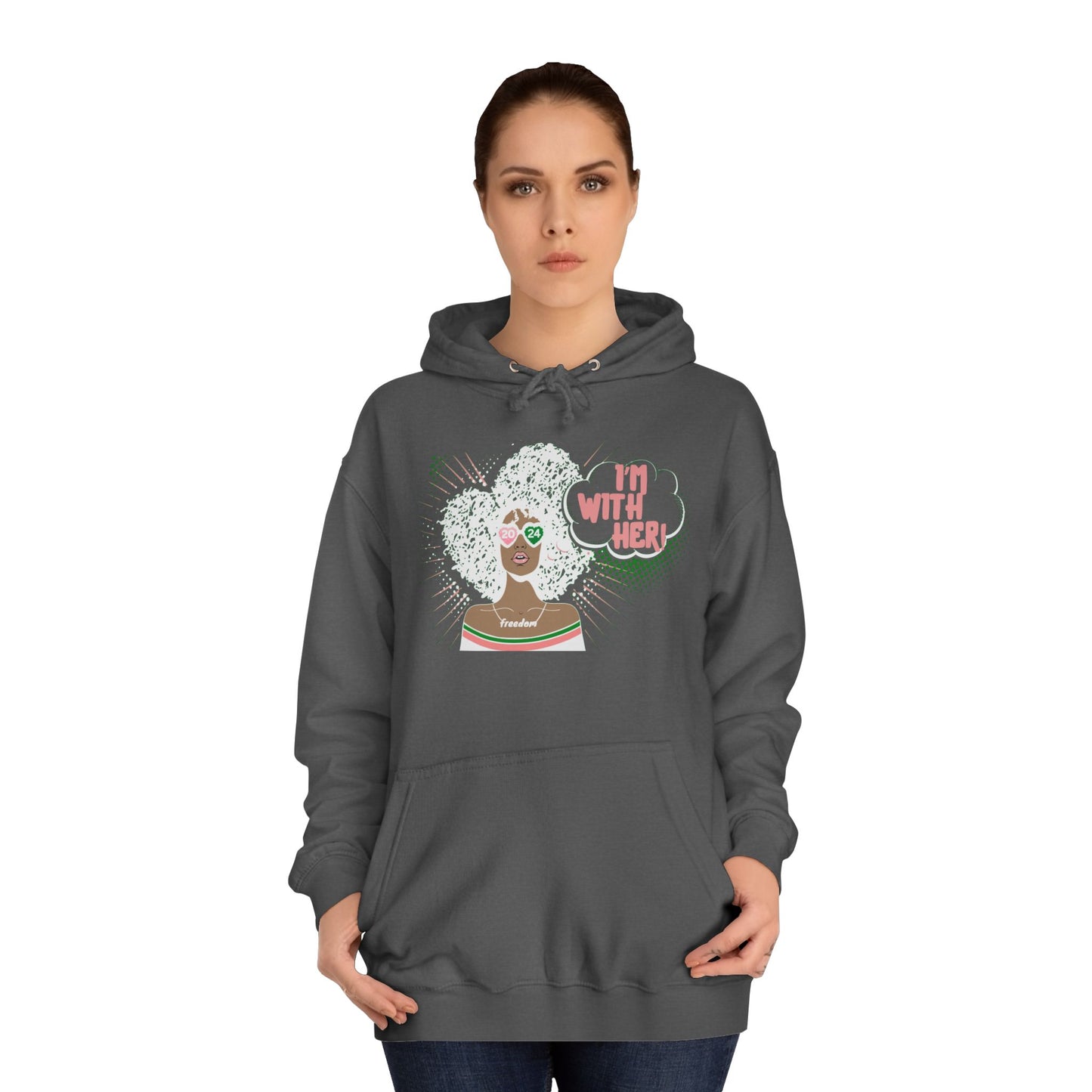 'Fro Girl - I'm With Her Unisex College Hoodie (7 Colors)